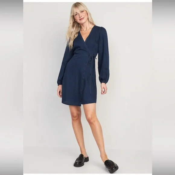 vero moda denim dress Nerina Shirred Maxi Dress, Blue This is a denim Bodycon Dress Zara Trf SIZE:32/29 fp_pos_0.38_off
